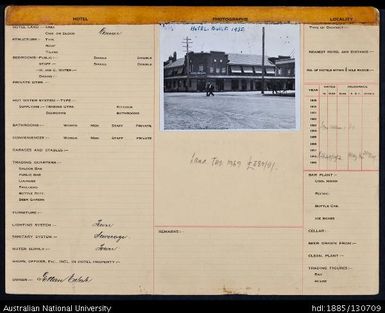 Golan Hotel Lismore card 4 side 2