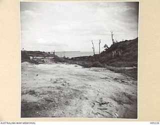 WEWAK POINT, NEW GUINEA, 1945-08-14. A GENERAL VIEW OF PORTION OF THE POINT LOOKING SEAWARDS