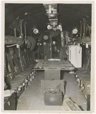 [Interior of Douglas C-54 Skymaster aircraft used by U.S. Army Air Forces Tropical Science Mission]