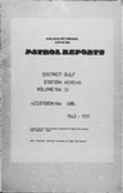 Patrol Reports. Gulf District, Kerema, 1949-1951