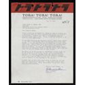 Letter from Elmo Williams to Admiral Walter L. Small regarding TORA! TORA! TORA!