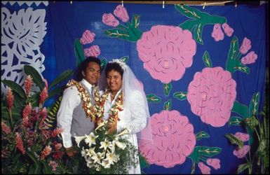Bride and groom, Rarotongan wedding