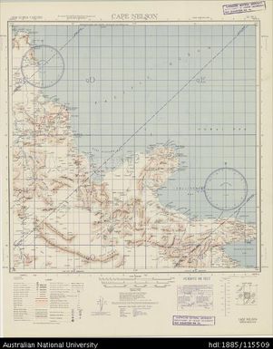 Papua New Guinea, Cape Nelson, Series: AMS T401, Sheet SC 55-3, 1943, 1:500 000