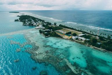 Aerial shot of Nukunonu, Tokelau