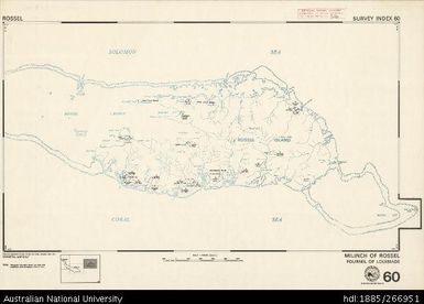Papua New Guinea, Rossel, Survey Index 60, 1:100 000, 1973