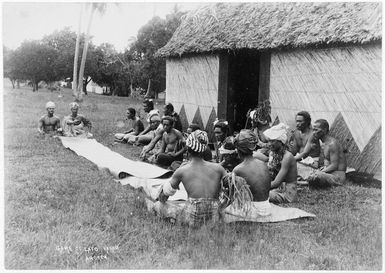 Men playing a game of Lafo, Vavau, Tonga - Photograph taken by Thomas Andrew