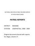 Patrol Reports. Madang District, Josephstaal, 1968 - 1969