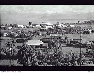 LAE, NEW GUINEA. AERIAL VIEW PRIOR TO THE JAPANESE OCCUPATION. (NAVAL HISTORICAL COLLECTION)