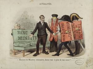 ["Actualités: Messieurs les Ministres intérimaires, donnez - vous la peine de vous asseoir !...", "Actualités: Messieurs les Ministres intérimaires, donnez - vous la peine de vous asseoir !..."]