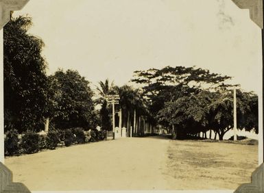 Entrance to Government House grounds, Suva, 1928