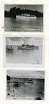Three photographs, showing MV Mirana; MV Mirimar arriving at Amity Point, Queensland; and MV Mirimar leaving Amity Point, Queensland