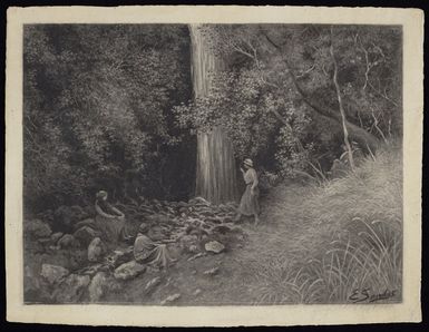 Sandys, Edward Roper Stapleton, b 1845 :Waterfall, Akaroa, NZ. [ca 1888-1889]