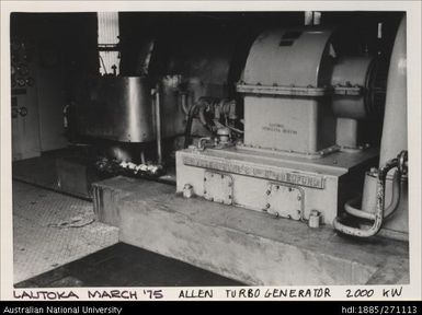 Generator, Lautoka Mill