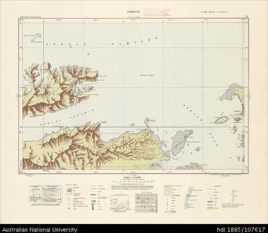 Indonesia, Western New Guinea, Sorong, Series: Nederlands-Nieuw-Guinea, Sheet 7-D, 1958, 1:100 000