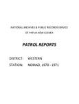 Patrol Reports. Western District, Nomad, 1970-1971