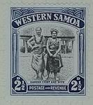 Stamp: Western Samoan Two and a Half Pence