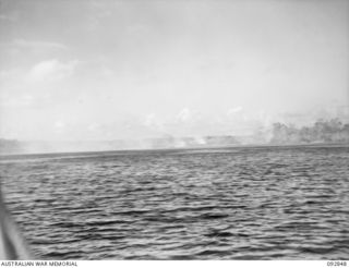 PORTON PLANTATION, SORAKEN AREA, BOUGAINVILLE, 1945-06-09. THE "DUNKIRK" OF A COMPANY 31/51 INFANTRY BATTALION WHO WITH A PLATOON FROM C COMPANY REQUIRED RESCUE FROM THE BEACHHEAD AFTER AN ..