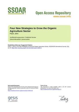 Four New Strategies to Grow the Organic Agriculture Sector