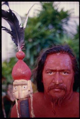 South Pacific Festival of the Arts, Apia, 1996. Performer from Rapa Nui