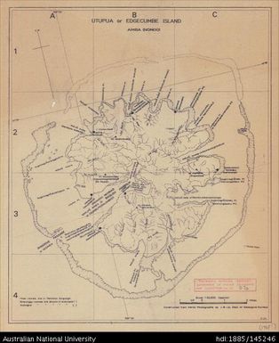 Solomon Islands, Utupua or Edgecumbe Island, 1968, 1:62 500