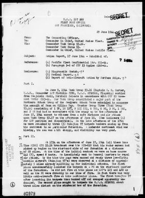 USS LST-269 - AA Action Report, 6-17-44 Southeast of Saipan Island, Marianas