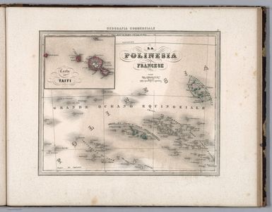 39. La Polinesia Francese. (insert) Carta di Tahiti.