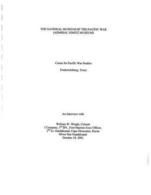 Oral History Interview with William W. Wright, October 18, 2002