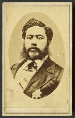 Dickson, Menzies, 1840?-1891 :Portrait of David La'amea Kalakaua, King of Hawaii 1836-1891