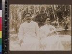 Group portrait of indigenous pastor and his family, Beru, Kiribati, 1913-1914