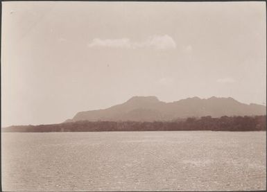 North-west extremity of Guadalcanar, viewed from Maravovo, Solomon Islands, 1906 / J.W. Beattie