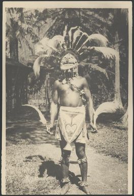 Masked dancer, Awar plantation, New Guinea, 1935 / Sarah Chinnery