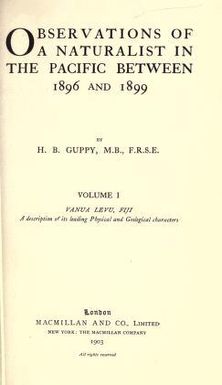 Observations of a naturalist in the Pacific between 1896 and 1899