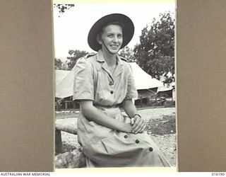 NEW GUINEA. 1943-11-24. OUTDOOR PORTRAIT OF MAJOR CHRISTIE AT AN AUSTRALIAN FIELD HOSPITAL