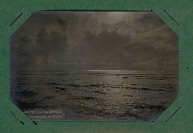 'Moonbeams turn the rippling sea to netted links of silver'. From the album: Banaba (Ocean Island)