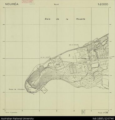 New Caledonia, Noumea, Sheet 38, 1:2 000