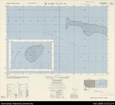 Papua New Guinea, Admiralty Islands, Sabben Island NE, Series: AMS T893, Sheet 3450 III NE, 1:25 000, 1957