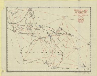 Distance map : SW Pacific zone / GSI First Aust Army; reproduced by 2/1 Aust. Army Topo Survey Coy. Oct. '42