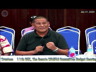11th OEK, The Senate WMFM Committee Budget Hearing with Civil Service Pension Plan Board of Trustees