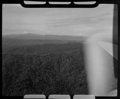 Flying over jungle country, New Britain, Papua New Guinea