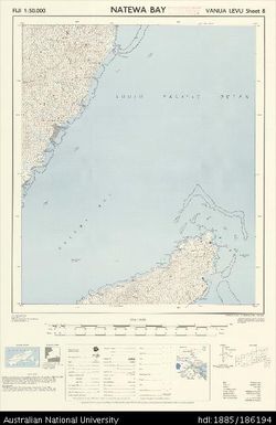 Fiji, Vanua Levu, Natewa Bay, Series: X754, Sheet 8, 1961, 1:50 000