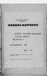 Patrol Reports. Eastern Highlands District, Goroka, 1953 - 1954