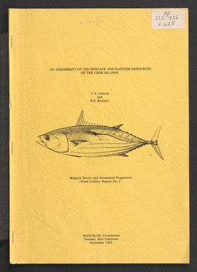 An assessment of the skipjack and baitfish resources of the Cook Islands / T.A. Lawson and R.E. Kearney.