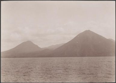 North-east of Vanua Lava showing the suphur district, Banks Islands, 1906 / J.W. Beattie