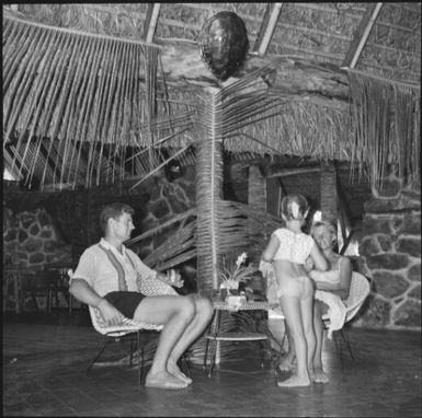 Tourists having a rest at Castaway Island resort, Fiji, November 1966 / Michael Terry