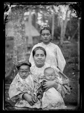 Woman and three children
