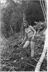 Shelley Schreiner walking down a garden slope