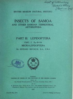 Insects of Samoa and other Samoan terrestrial arthropoda