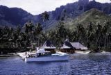 French Polynesia, tourists arriving at Bali Hai Resort on Moorea Island