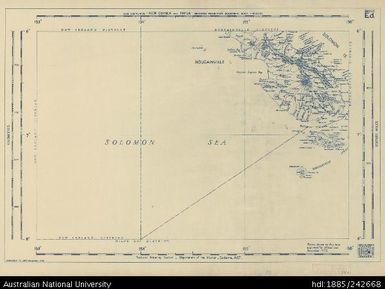 Papua New Guinea, New Guinea and Papua, Base Compilation, Base Compilation Series, Sheet E.d., 1952, 1:600 000