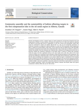 Community assembly and the sustainability of habitat offsetting targets in the first compensation lake in the oil sands region in Alberta, Canada.